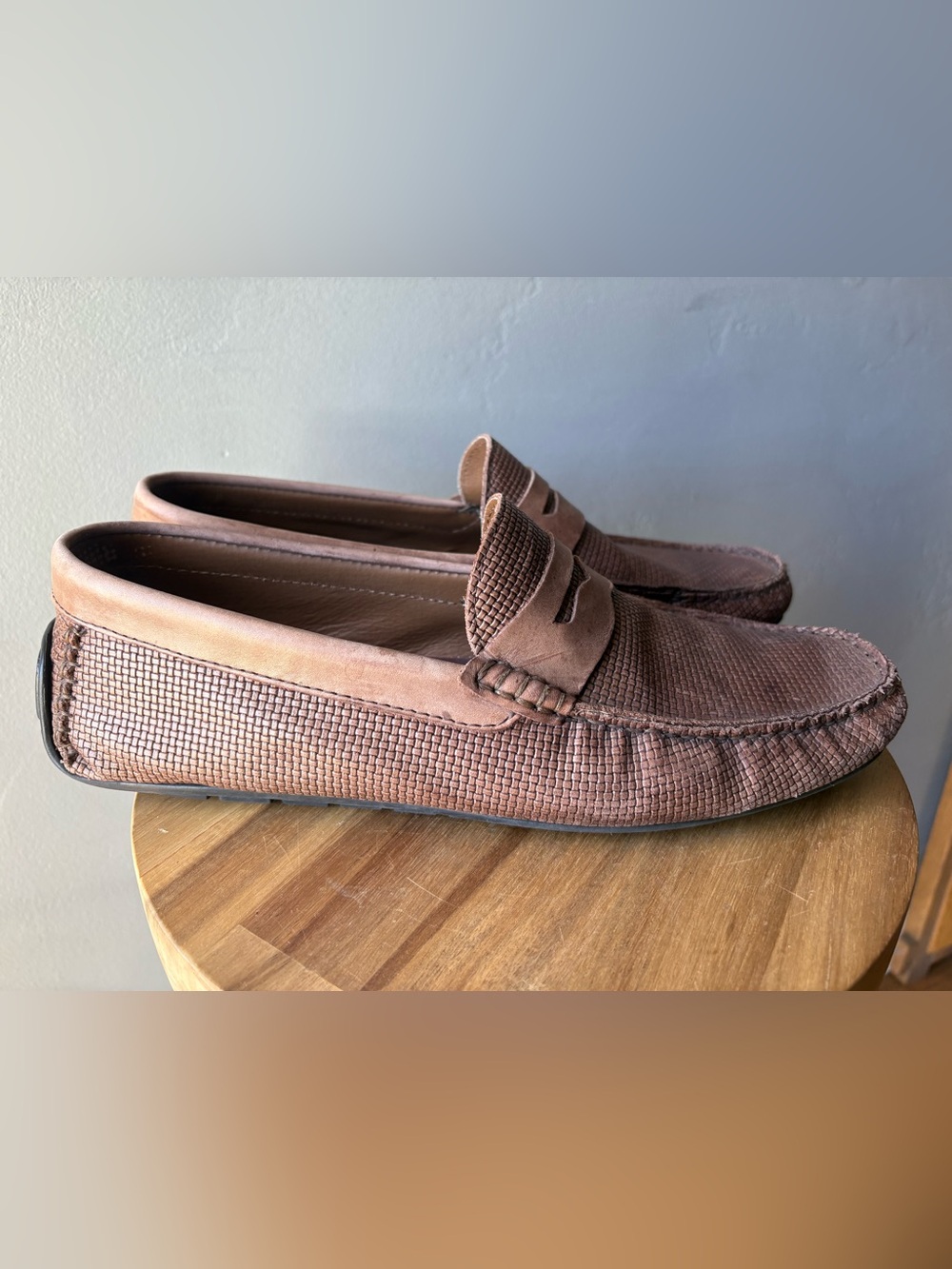 Bruno Magli Xane Woven Slip-On Penny Drivers ~ Size 10
